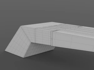 park modern bench wing 3D Model
