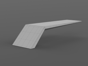 park modern bench wing 3D Model