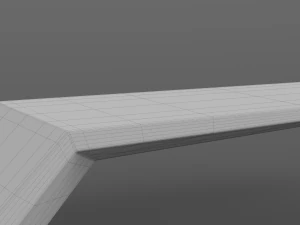 park modern bench wing 3D Model