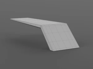park modern bench wing 3D Model