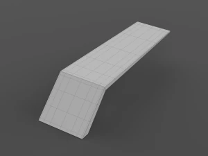 park modern bench wing 3D Model