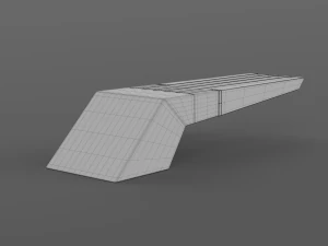 park modern bench wing 3D Model