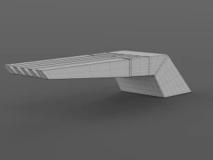 park modern bench wing 3D Model