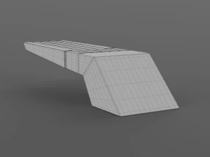 park modern bench wing 3D Model