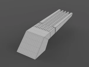 park modern bench wing 3D Model