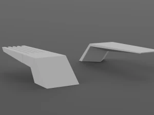 park modern bench wing 3D Model