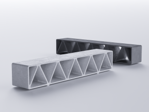 park modern bench construqta concrete 3D Models