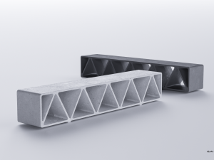 park modern bench construqta concrete 3D Modell
