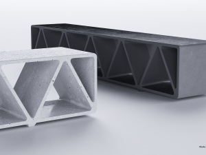 park modern bench construqta concrete 3D Modell