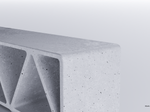 park modern bench construqta concrete 3D Modell