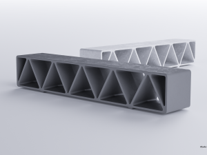 park modern bench construqta concrete 3D Modell
