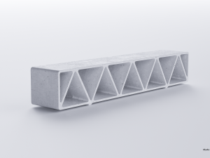park modern bench construqta concrete 3D Modell