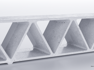 park modern bench construqta concrete 3D Modell