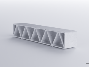 park modern bench construqta concrete 3D Modell