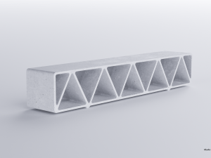park modern bench construqta concrete 3D Modell