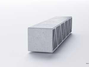 park modern bench construqta concrete 3D Modell