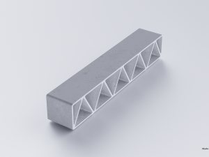 park modern bench construqta concrete 3D Modell