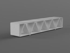 park modern bench construqta concrete 3D Modell