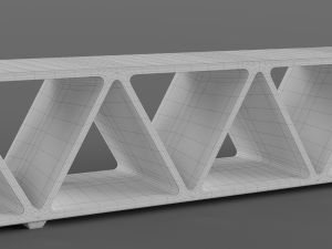 park modern bench construqta concrete 3D Modell