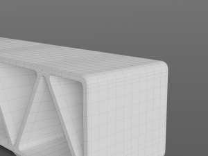 park modern bench construqta concrete 3D Modell