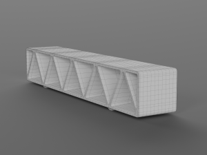 park modern bench construqta concrete 3D Modell