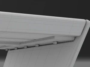 park modern bench karma wood and metal 3D Model