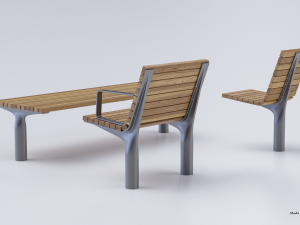 PARK MODERN BENCH MMCITE VLTAU Model 3D
