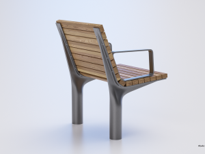 PARK MODERN BENCH MMCITE VLTAU Model 3D