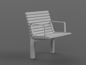 PARK MODERN BENCH MMCITE VLTAU Model 3D