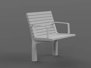 PARK MODERN BENCH MMCITE VLTAU Model 3D