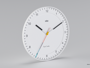 BRAUN WATCH BC17 WALL CLOCK NO GLASS 3D Model