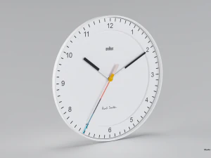 BRAUN WATCH BC17 WALL CLOCK NO GLASS 3D Model