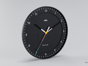 BRAUN WATCH BC17 WALL CLOCK NO GLASS 3D Model