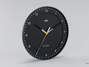 BRAUN WATCH BC17 WALL CLOCK NO GLASS 3D Model