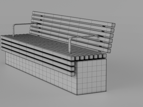 TORD WALL BENCH SEAT 3D Model