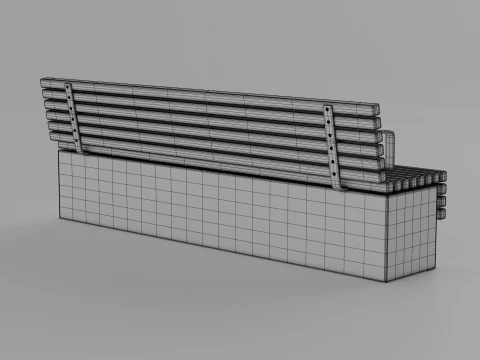 TORD WALL BENCH SEAT 3D Model