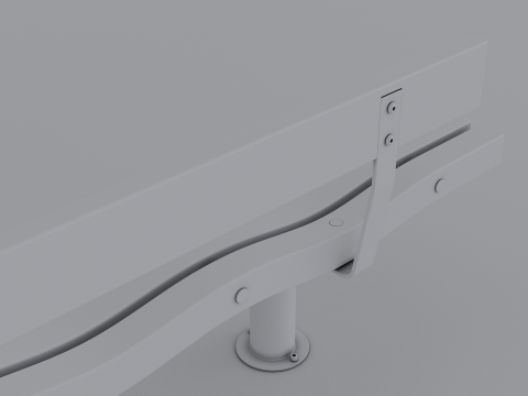 SERPENTINE FIVE SLAT BENCH AND SEAT Model 3D
