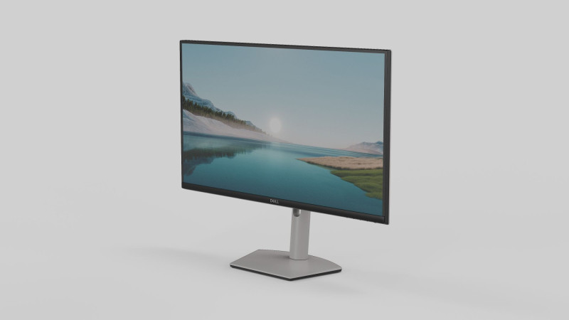 DELL S2722QC 3D Модель .c4d .max .obj .3ds .fbx .stl .blend 