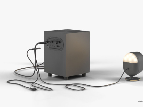 STEELSERIES ARENA 7 ILLUMINATED TWO POINT ONE SPEAKERS Modelo 3D