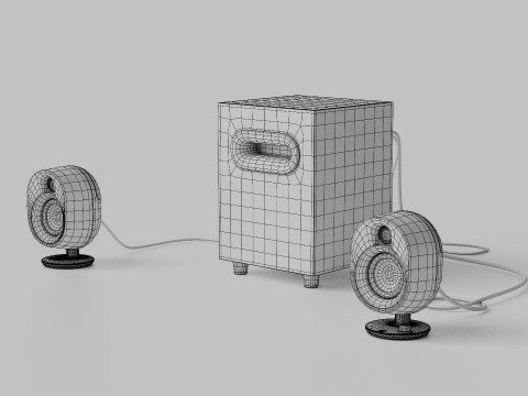 STEELSERIES ARENA 7 ILLUMINATED TWO POINT ONE SPEAKERS Modelo 3D