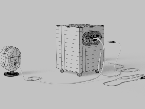 STEELSERIES ARENA 7 ILLUMINATED TWO POINT ONE SPEAKERS Modelo 3D
