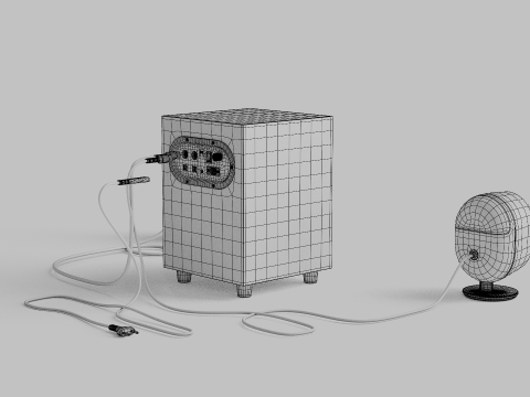 STEELSERIES ARENA 7 ILLUMINATED TWO POINT ONE SPEAKERS Modelo 3D