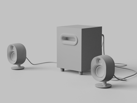 STEELSERIES ARENA 7 ILLUMINATED TWO POINT ONE SPEAKERS Modelo 3D