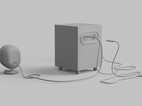 STEELSERIES ARENA 7 ILLUMINATED TWO POINT ONE SPEAKERS Modelo 3D