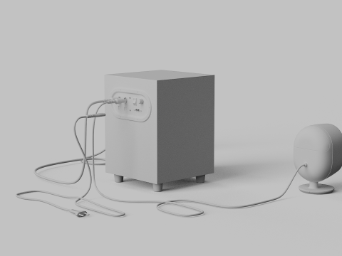 STEELSERIES ARENA 7 ILLUMINATED TWO POINT ONE SPEAKERS Modelo 3D
