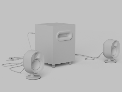 STEELSERIES ARENA 7 ILLUMINATED TWO POINT ONE SPEAKERS Modelo 3D