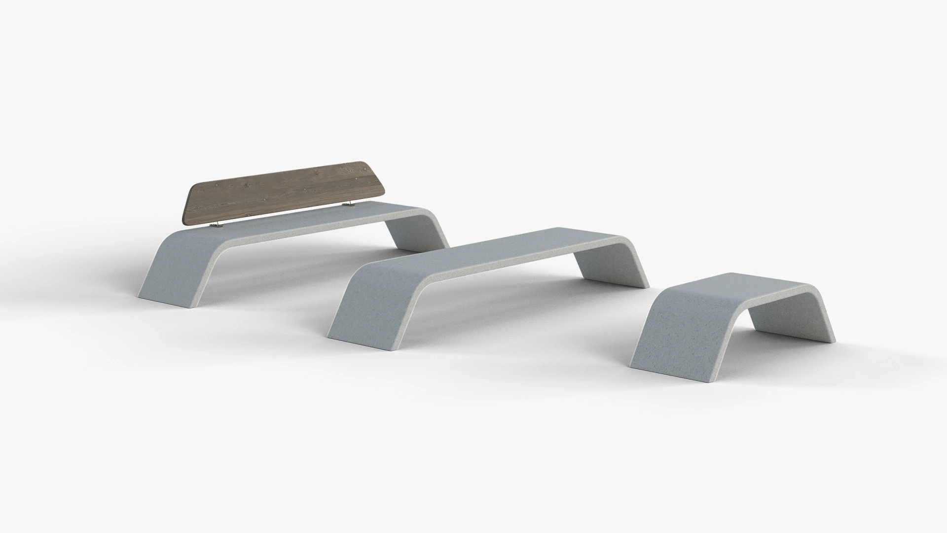METALCO RIBBON BENCH COLLECTION 3D Model .c4d .max .obj .3ds .fbx .stl .blend