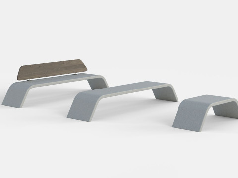 METALCO RIBBON BENCH COLLECTION Modello 3D
