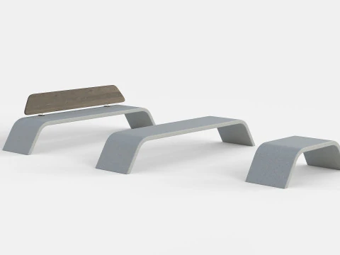 METALCO RIBBON BENCH COLLECTION 3D Model