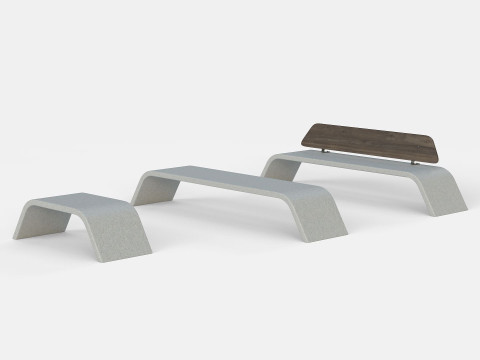 METALCO RIBBON BENCH COLLECTION Modello 3D